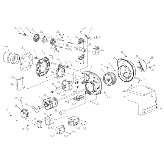 Parts for the GB-12 gas burner